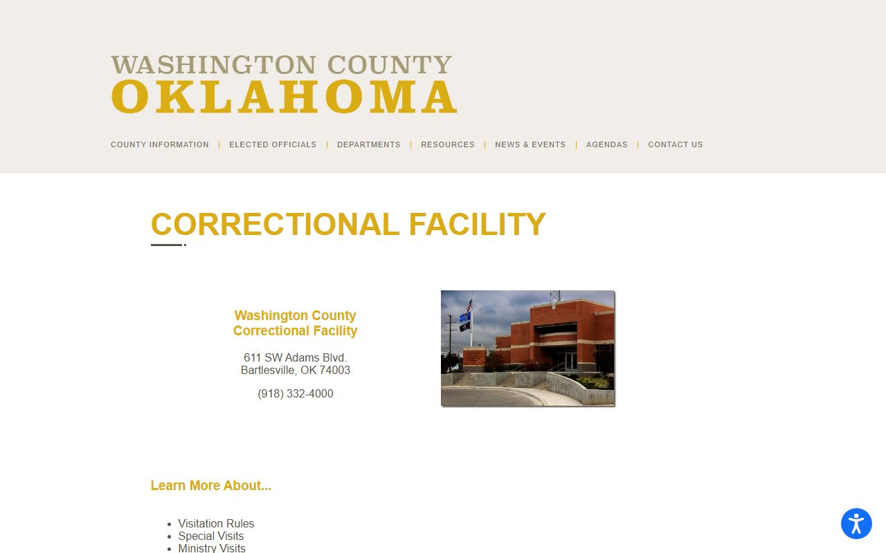 Washington County Correctional Facility in Bartlesville Oklahoma