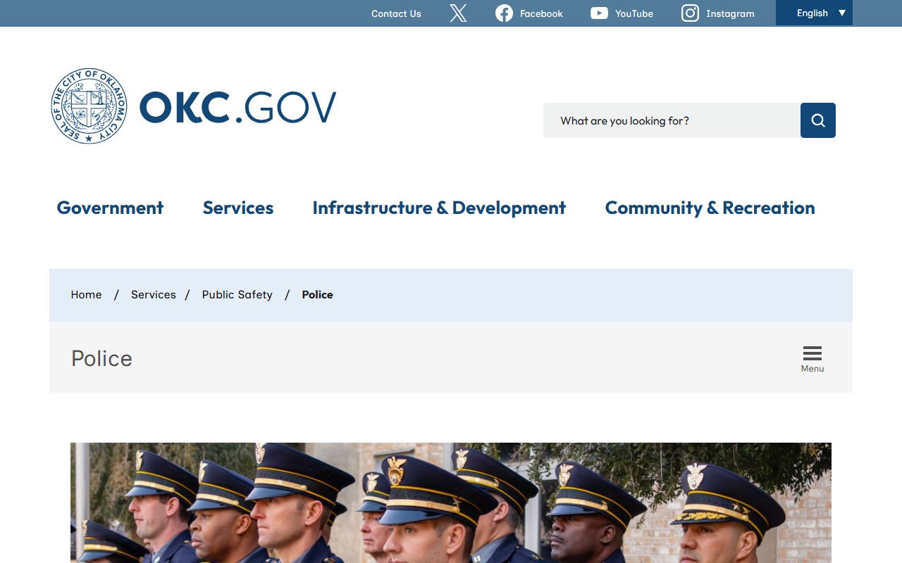 Oklahoma City Police Department website for Oklahoma City 24 hour booking