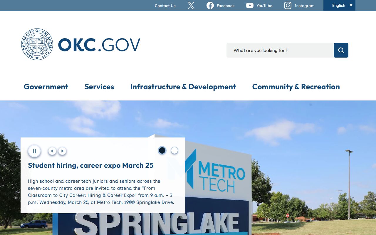 City of Oklahoma City website for booking and records information