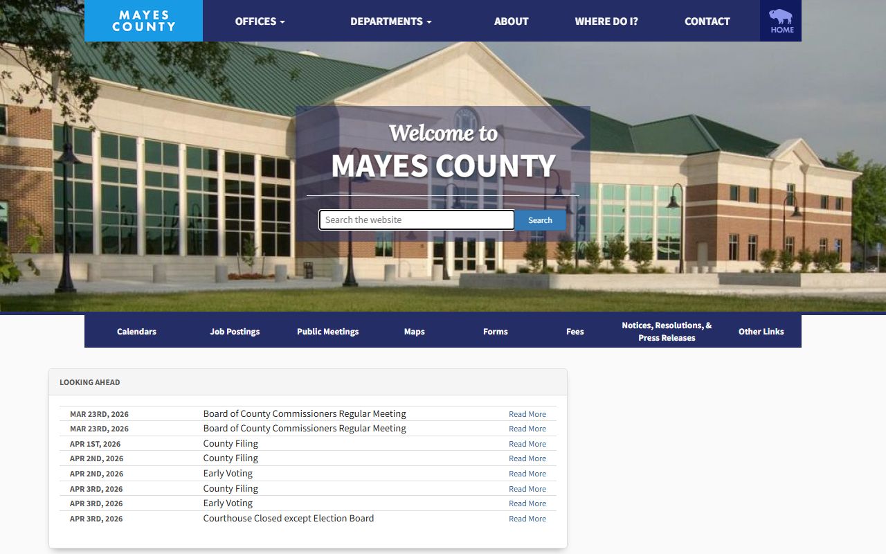 Mayes County 24 hour booking county website in Pryor Oklahoma