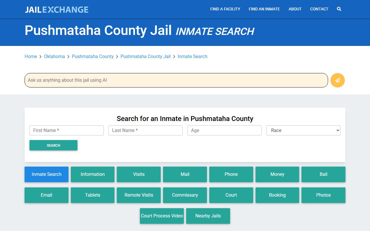 Pushmataha County 24 hour booking jail information in Antlers Oklahoma