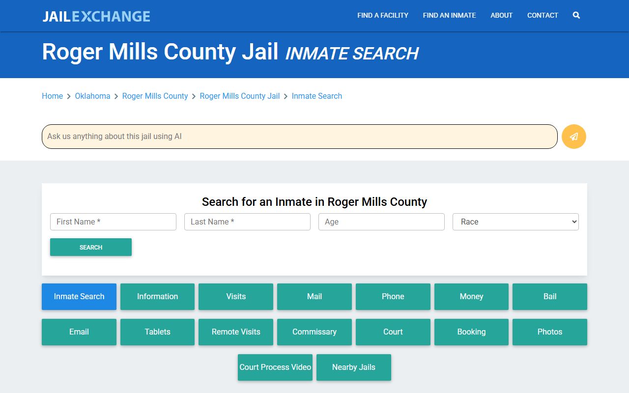 Roger Mills County jail information for 24 hour booking in Cheyenne Oklahoma