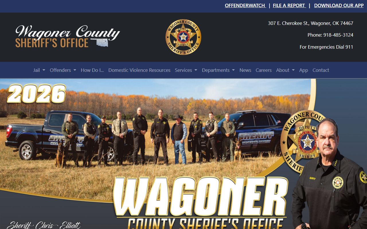 Wagoner County Sheriff office for 24 hour booking records in Oklahoma