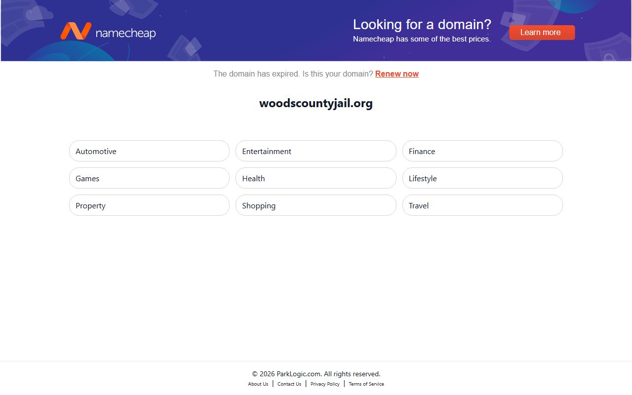 Woods County 24 hour booking jail information